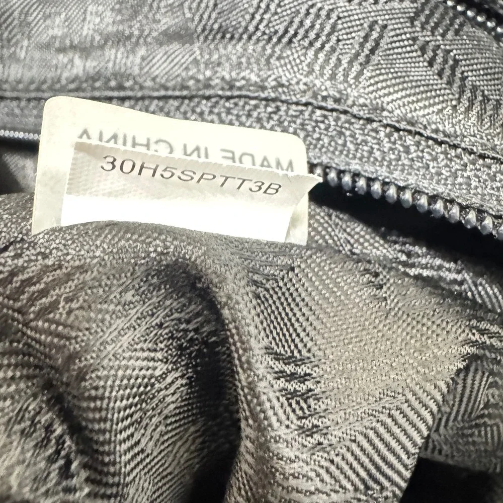 Michael Kors Jet Set Signature Logo Tote Womens Large Black Silver - Picture 12 of 12